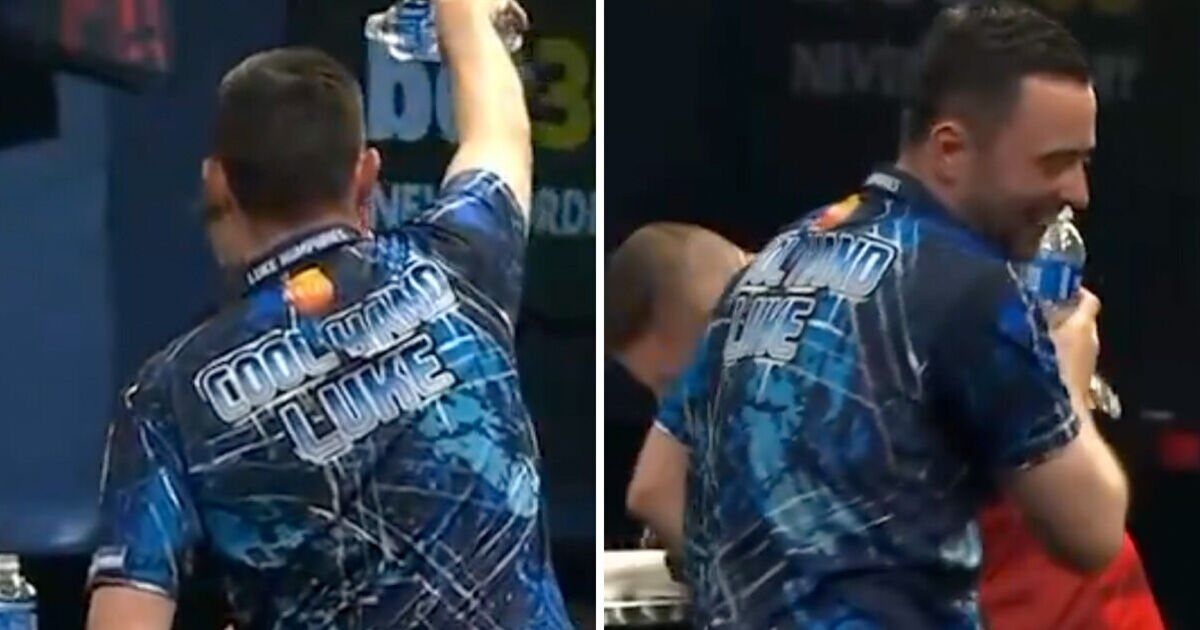 Luke Humphries echa agua fría sobre la cabeza de Nathan Aspinall mientras su rival está desconsolado