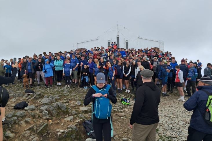 Croagh Patrick Summit Culmination of Monumental 5-Peak-5-Day Tribute to young Mayo man