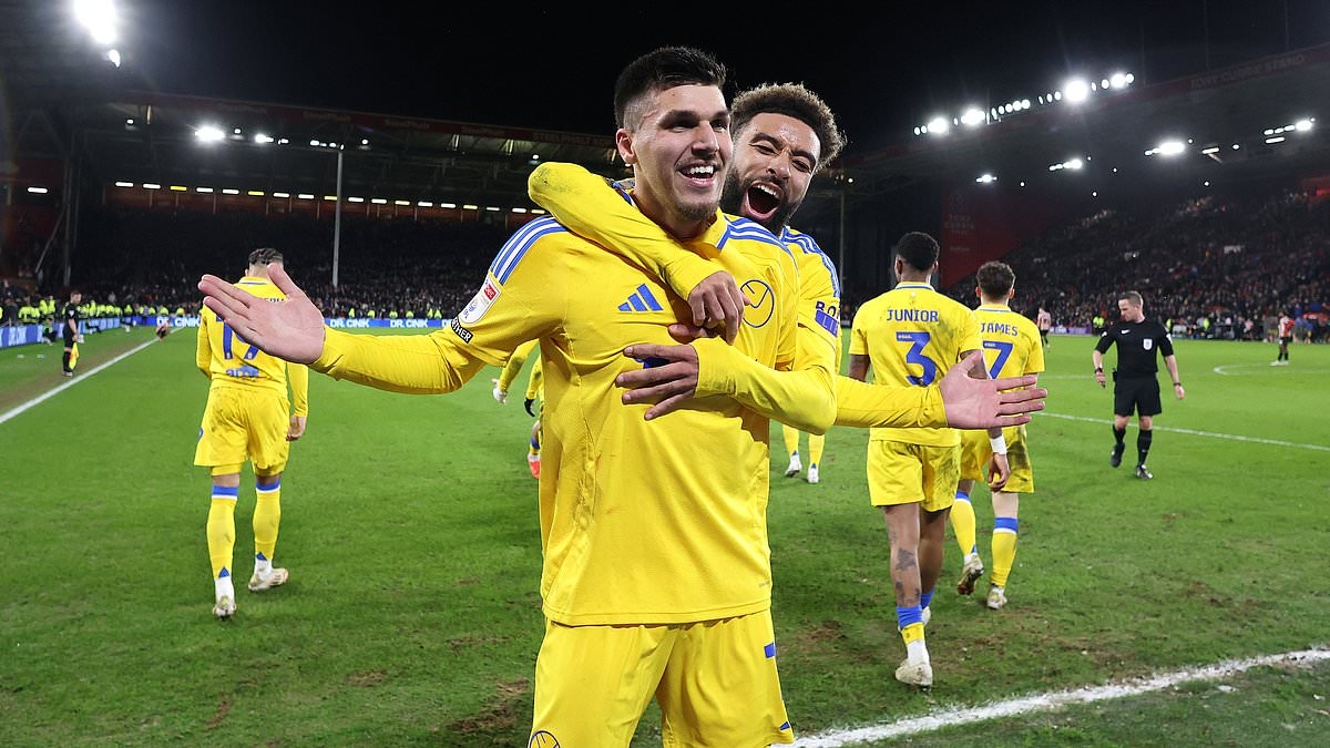 Sheffield United 1-3 Leeds United : les Blancs réalisent un retour extraordinaire en fin de match et consolident leur place en tête du championnat