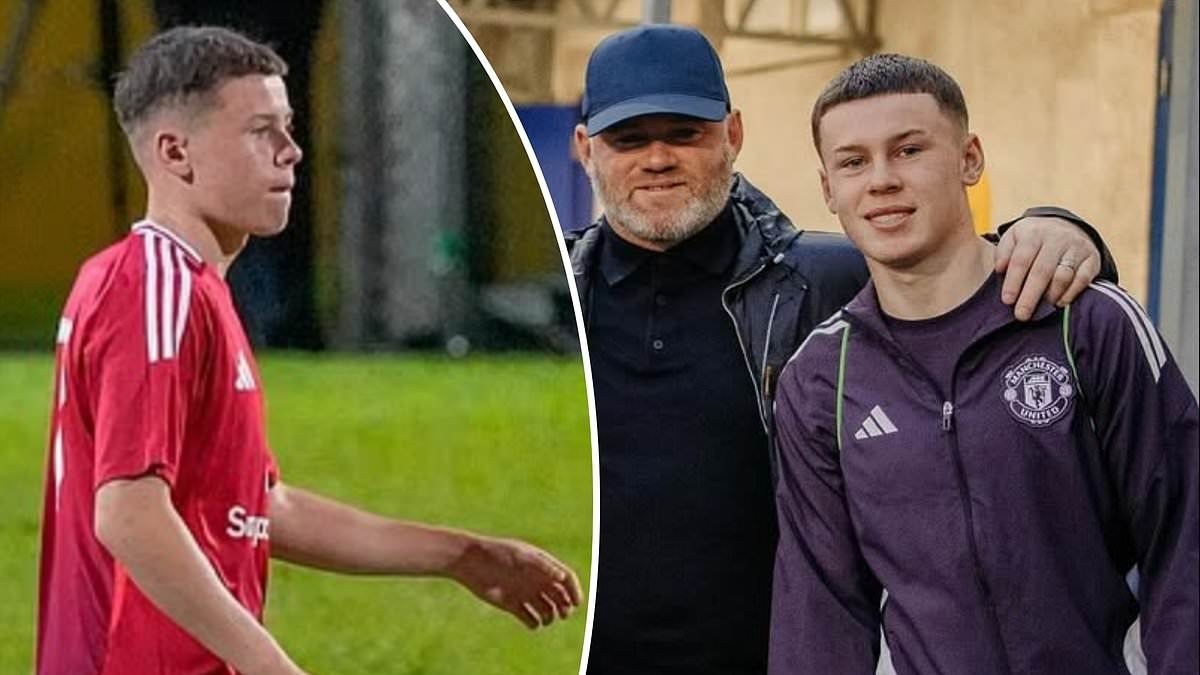 Wayne Rooney's son Kai, 15, bumped up THREE age levels as he is named in Man United squad for international tournament featuring PSG