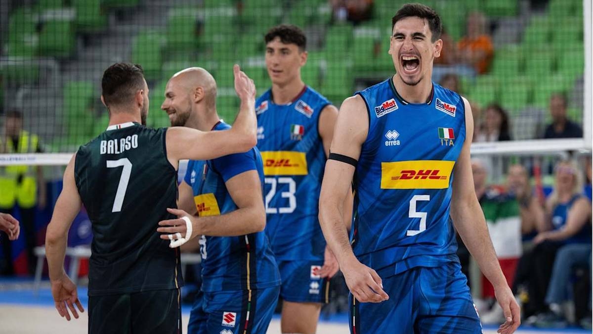 Italia vs. Eslovenia en vivo. Cobertura en vivo y resultados en línea. Liga de Naciones de Voleibol.