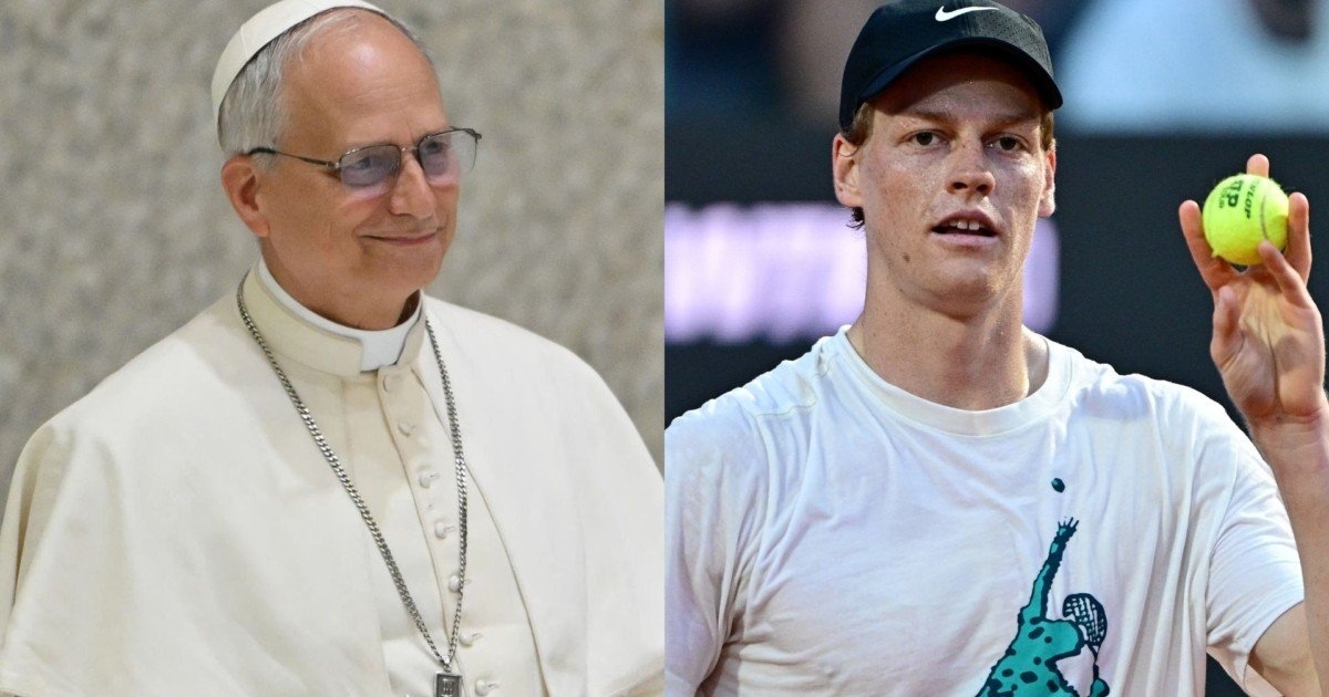 El Papa León XIV "acepta" un partido de tenis benéfico y bromea: "Simplemente no traigan a Sinner"