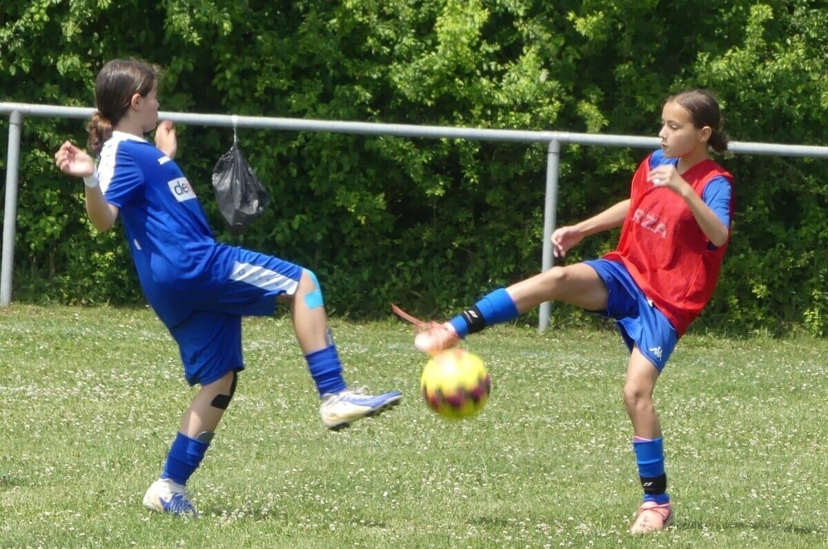 Young footballers in tournament
