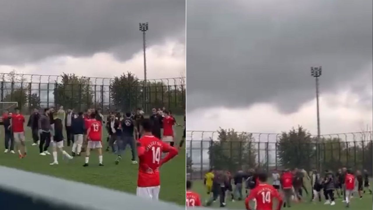 The U16 match turned into a boxing ring! The referees had difficulty separating 'Hacivat' and 'Millet'
