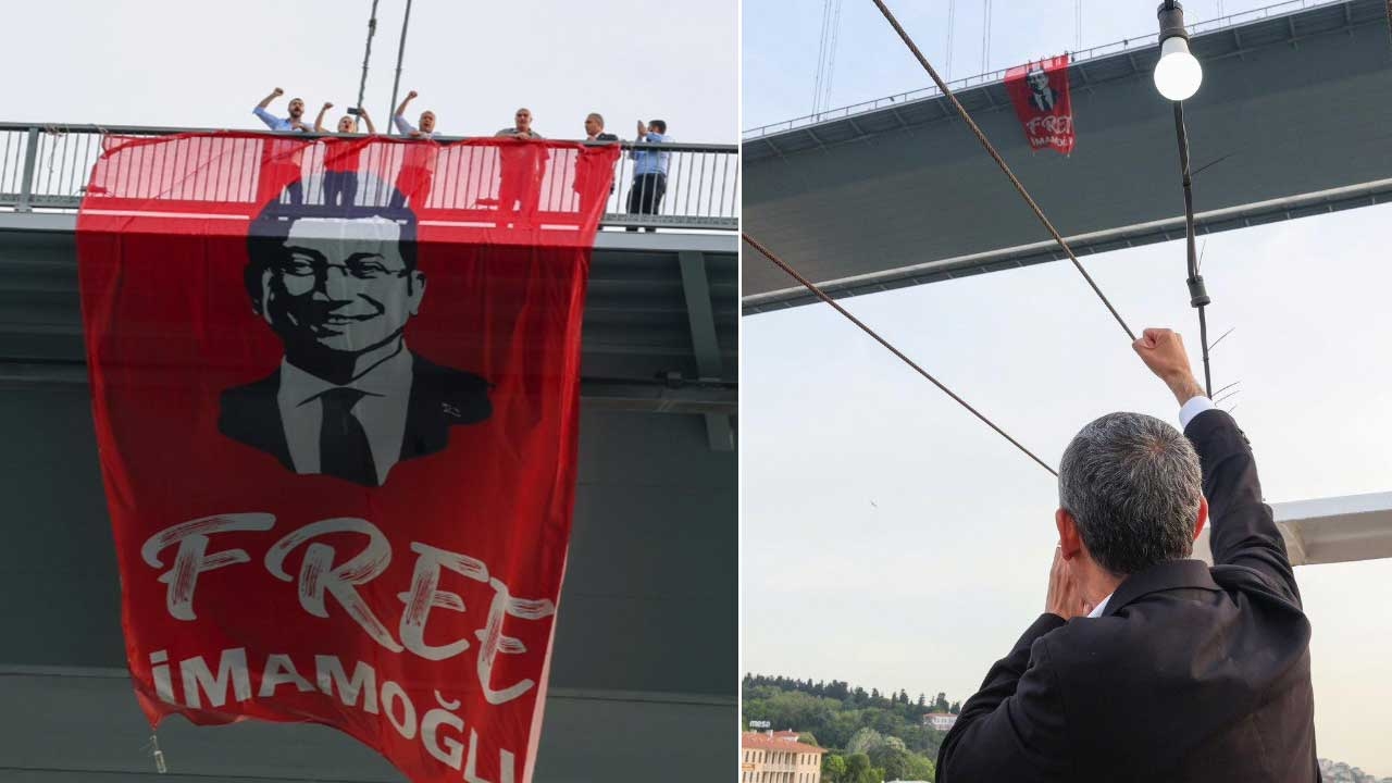 Investigación sobre la pancarta de İmamoğlu colgada por la CHP en el Puente del Bósforo