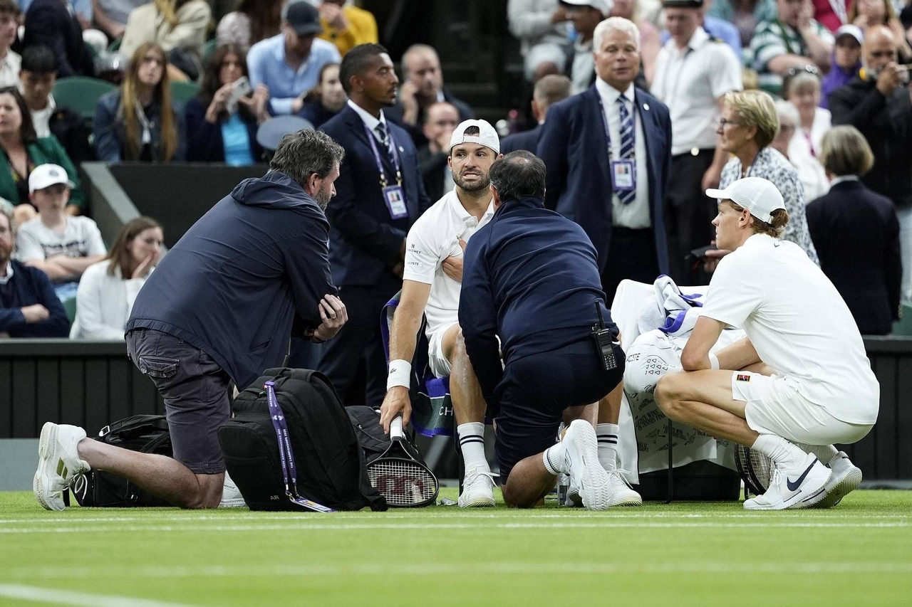 Lesión de Sinner y Dimitrov en Wimbledon: el partido genera debate entre grandes nombres y aficionados