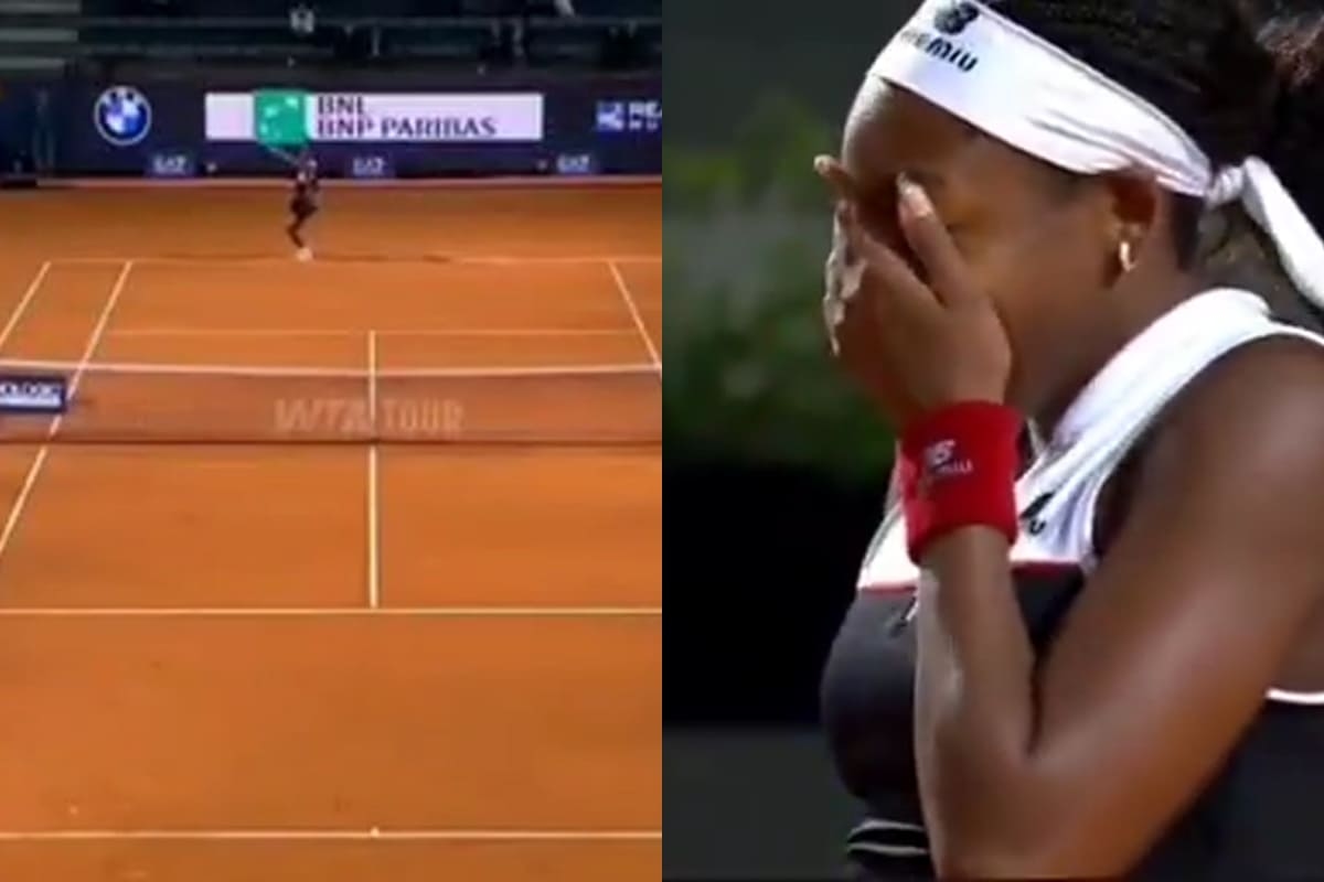Confusão no ATP de Roma, Gauff saca, mas Zheng não está em quadra. VÍDEO