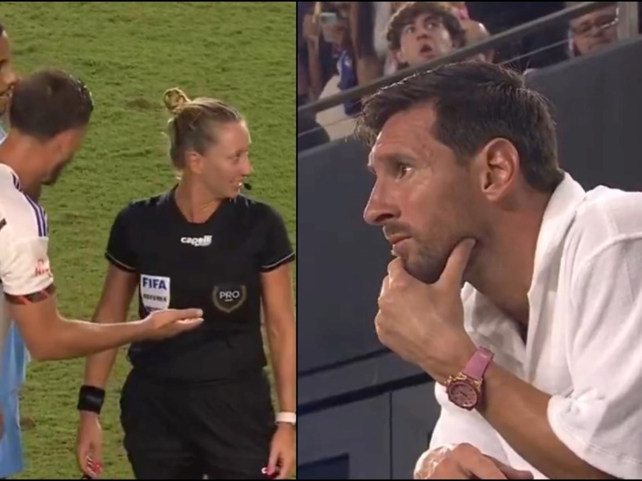 Il finale drammatico dell'Inter Miami contro Cincinnati, con un insolito gol annullato, che Lionel Messi ha guardato da bordo campo pieno di tensione