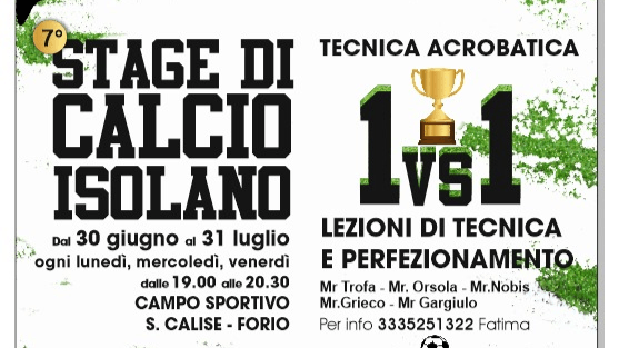 In Forio the 7th 1vs1 Football Stage with Mister Mimmo Citarelli: technique, passion and a special guest