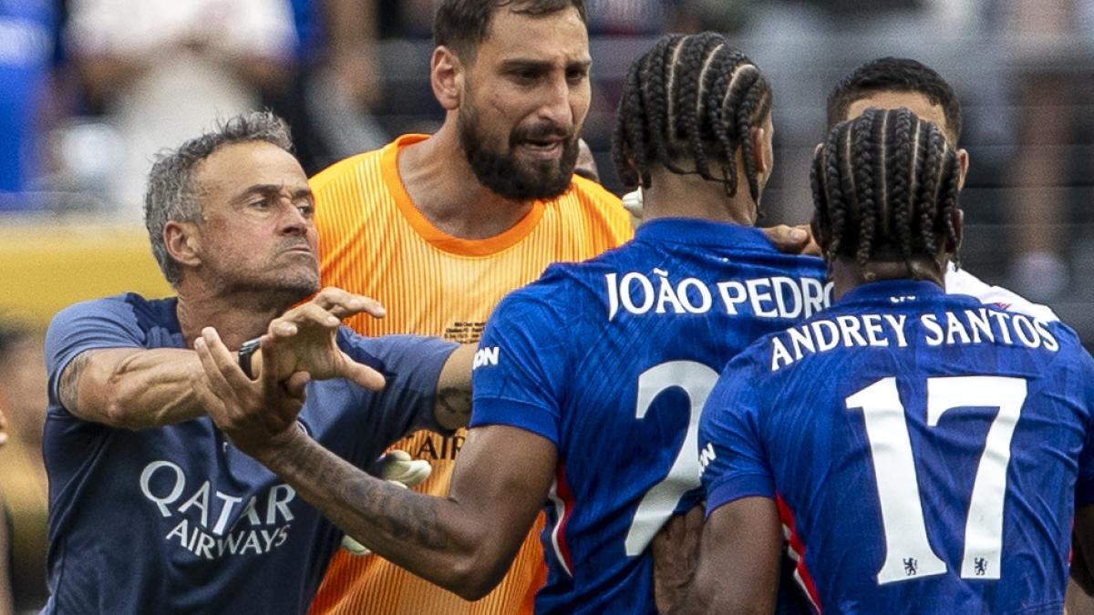 Triste final do Mundial de Clubes: Chelsea e PSG brigam com Luis Enrique implicado