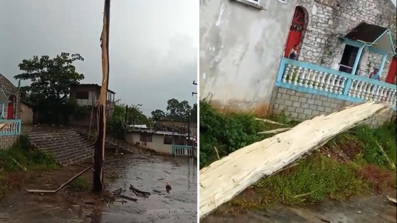 Lightning strikes and destroys the Voladores de Papantla football post in Puebla (Video)