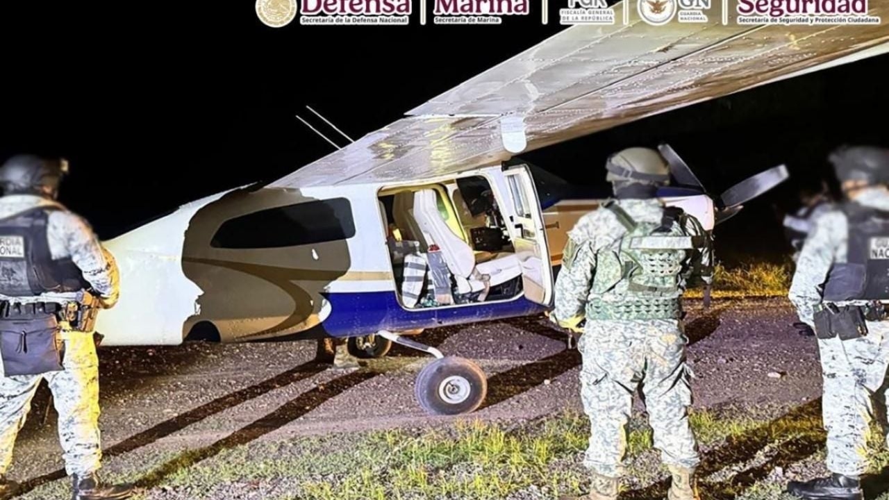 Aeronave com 427 quilos de cocaína interceptada em Tecomán, Colima