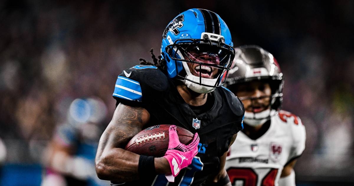Jahmyr Gibbs lidera os Lions sobre os Buccaneers no MNF